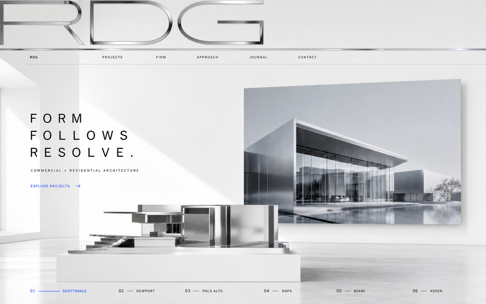 Chrome Gallery website design preview