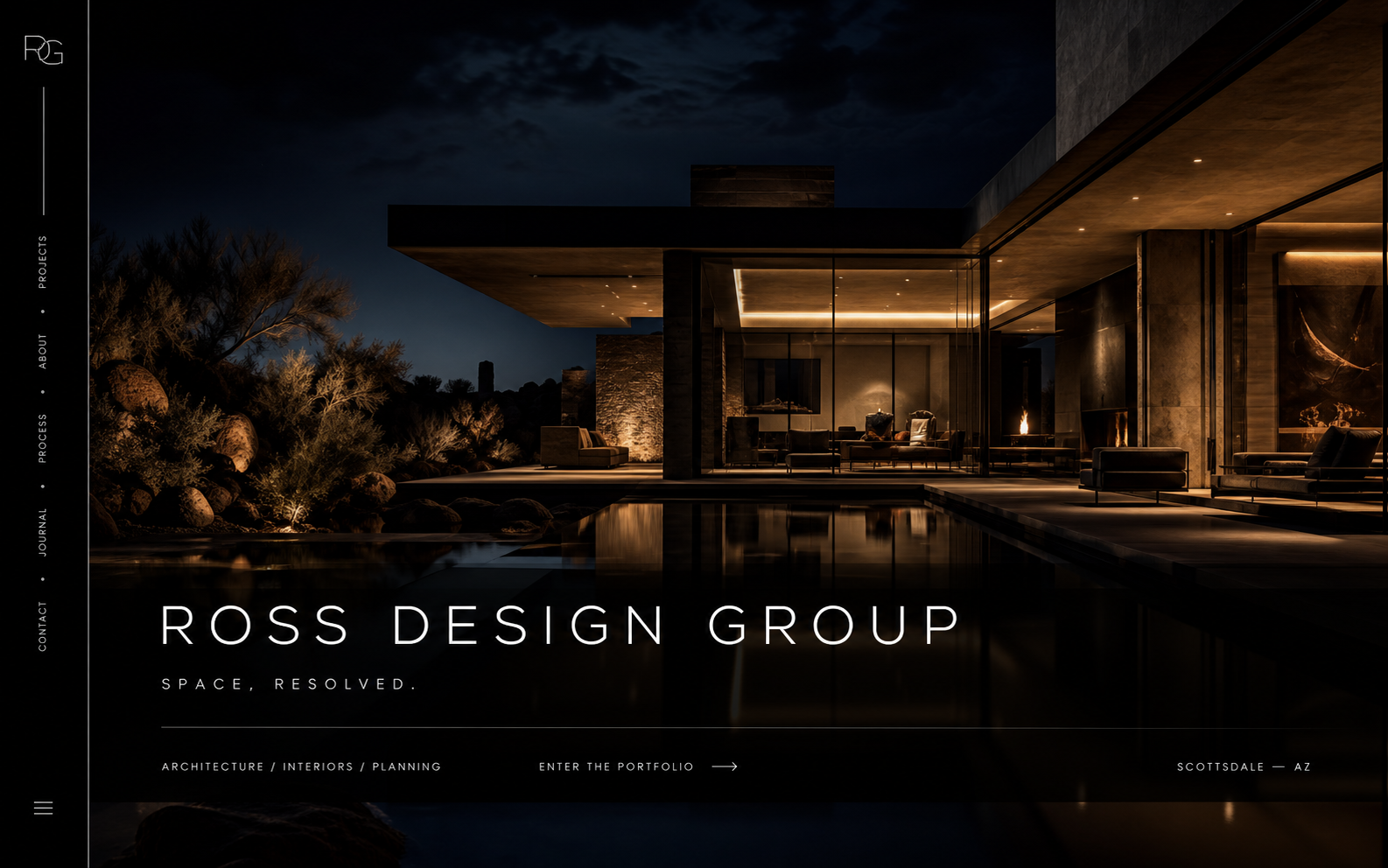 Cinematic Black website design preview