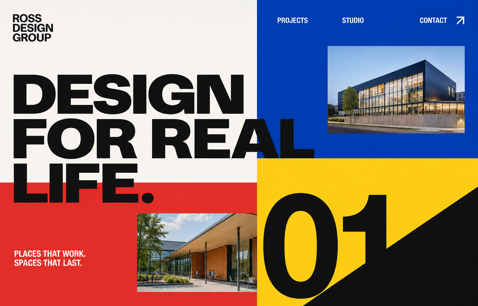 Colorblock Modernism website design preview