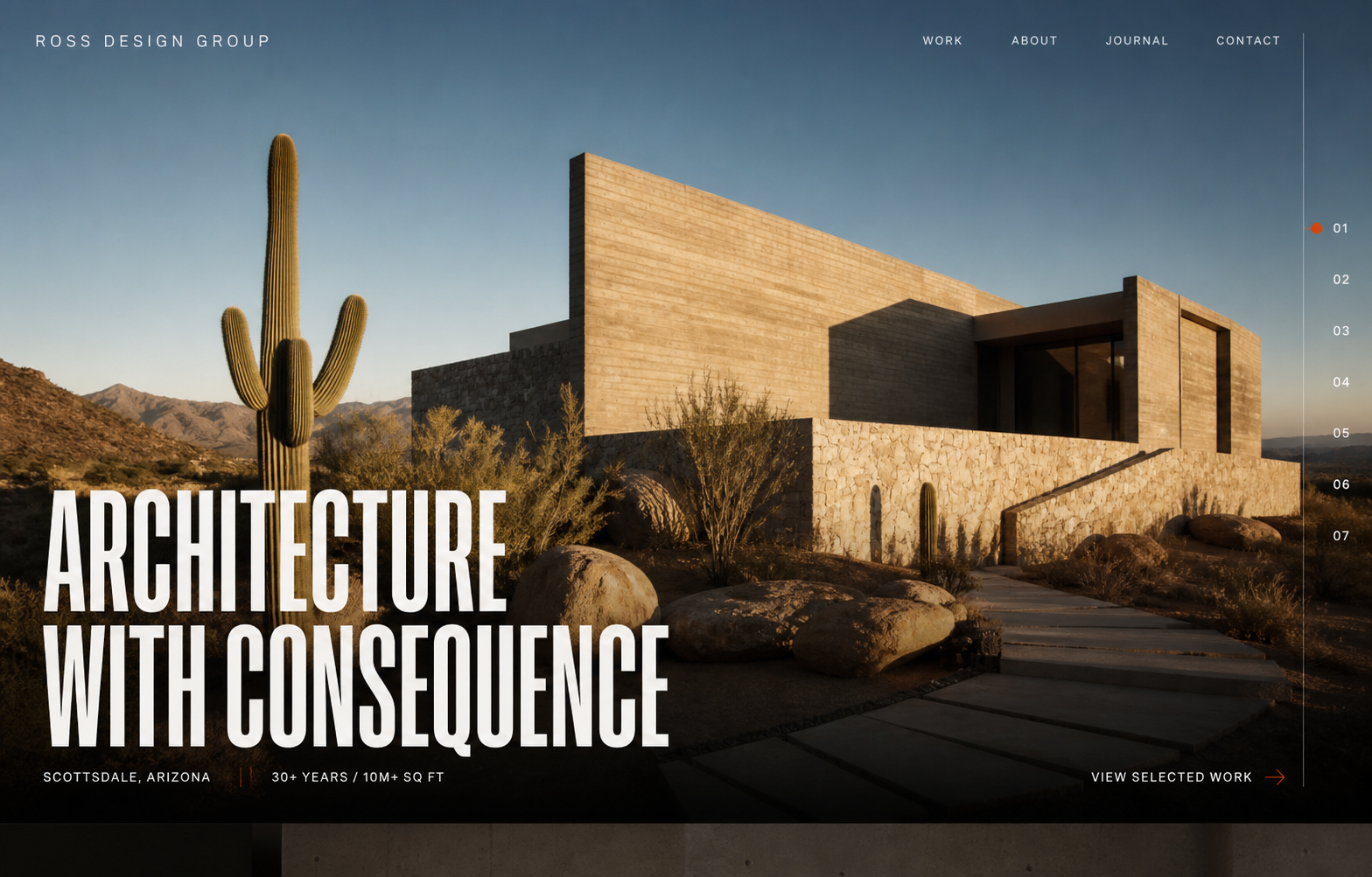 Desert Monument website design preview